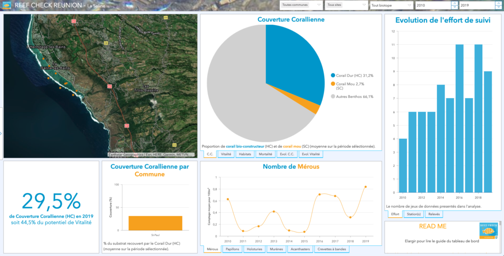 Screenshot du Dashboard La Saline